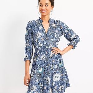 Loft Dahlia Button Swing Dress